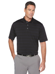 Mens Cooling Horizontal Texture Polo-Polos-Callaway