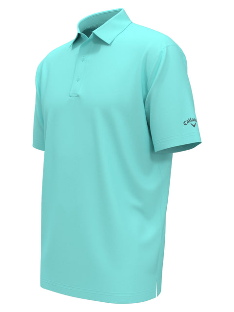 Short sleeve polo with self collar and 3-button placket (Limpet Shell) 