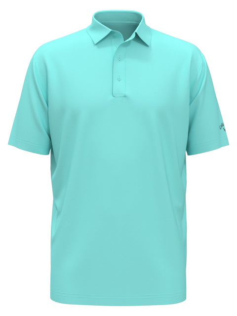 Short sleeve polo with self collar and 3-button placket (Limpet Shell) 