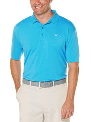 Mens Core Soft Micro-Striped Polo Polos