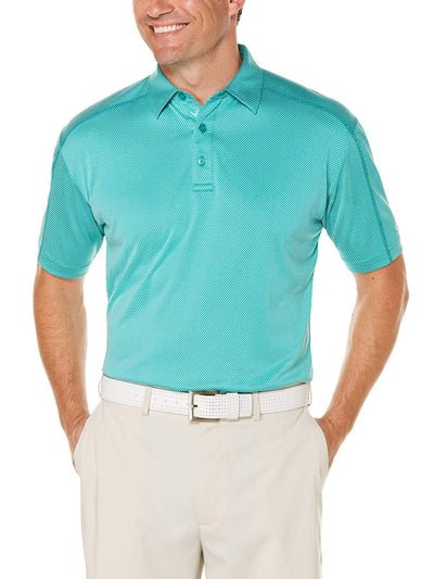 Mens Denim Jacquard Polo Polos