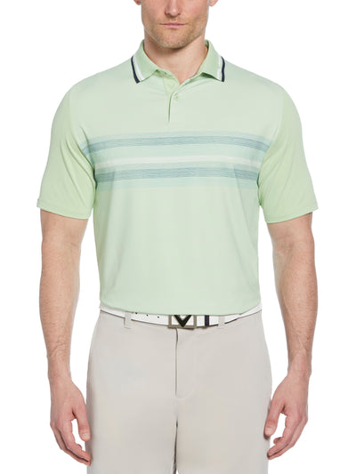 Mens Engineered Roadmap Chevron Print Polo (Foam Green) 