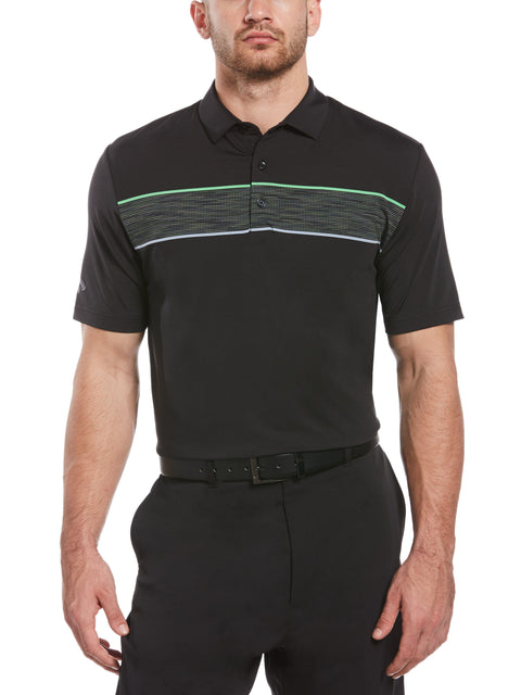 Mens Engineered Space Dyed Chest Stripe Jacquard Polo-Polos-Callaway