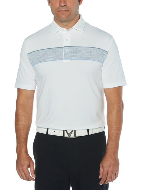 Mens Engineered Space Dyed Chest Stripe Jacquard Polo-Polos-Callaway