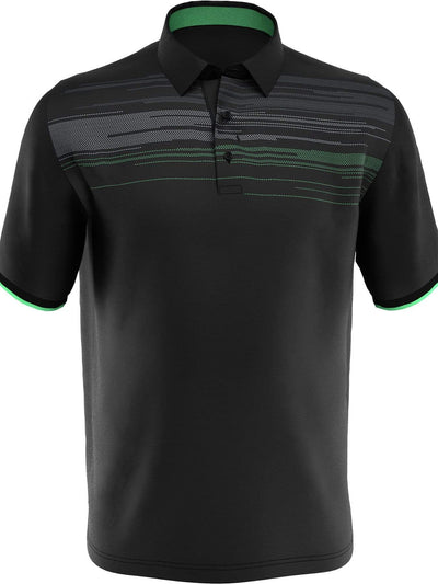 Mens Engineered Textured Chest Print Swing Tech Polo-Polos-Callaway Apparel