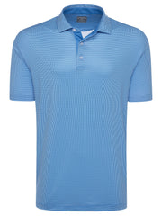 Short Sleeve All Over Tee Time Print Polo (Magnetic Blue) 