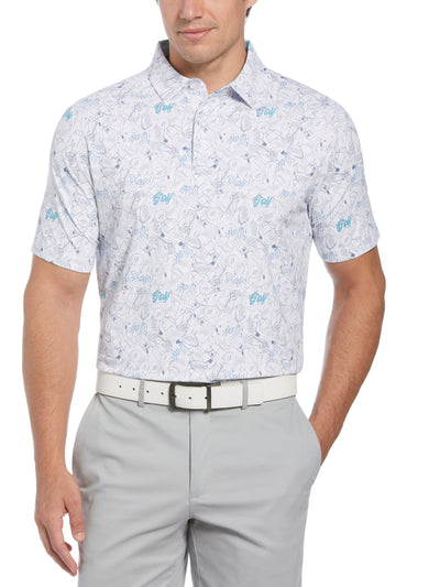 Mens Golf Print Golf Polo-Polos-Callaway