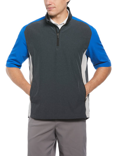 Mens Heather Blocked Half Zip Golf Pullover-Jackets-Callaway