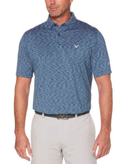 Mens Marled Jacquard Polo Polos