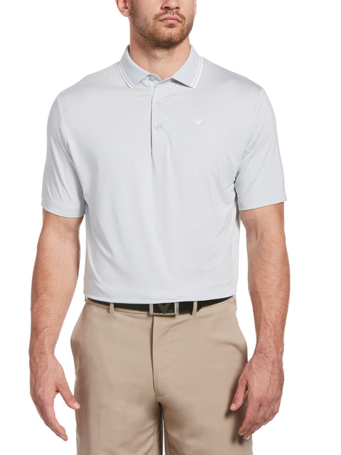 Mens Micro Stripe Polo with Tipped Collar-Polos-Callaway