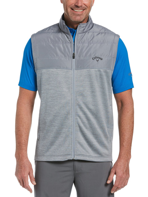 Mens Mixed Texture Quilted Vest-Jackets-Callaway