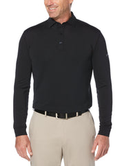 Mens Performance Long Sleeve Heathered Polo-Polos-Callaway