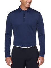 Mens Performance Long Sleeve Heathered Polo-Polos-Callaway