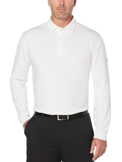 Mens Performance Long Sleeve Heathered Polo-Polos-Callaway