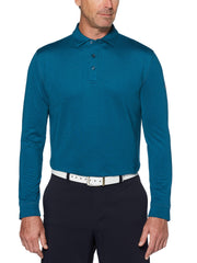 Mens Performance Long Sleeve Heathered Polo-Polos-Callaway