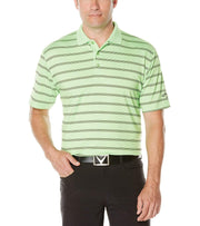 Mens Performance Stripe Polo Polos