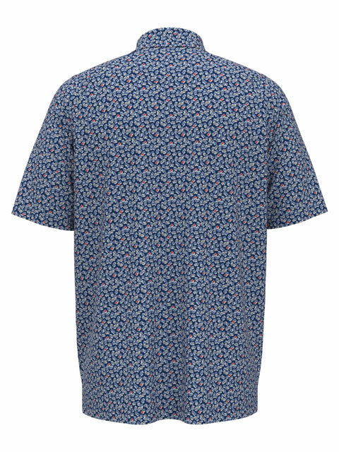 Polaroid Confetti Print Golf Polo (Galaxy Blue) 