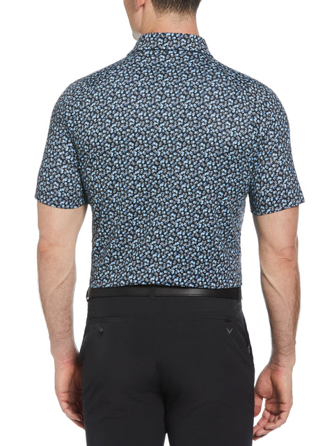 Polaroid Confetti Print Golf Polo (Caviar) 