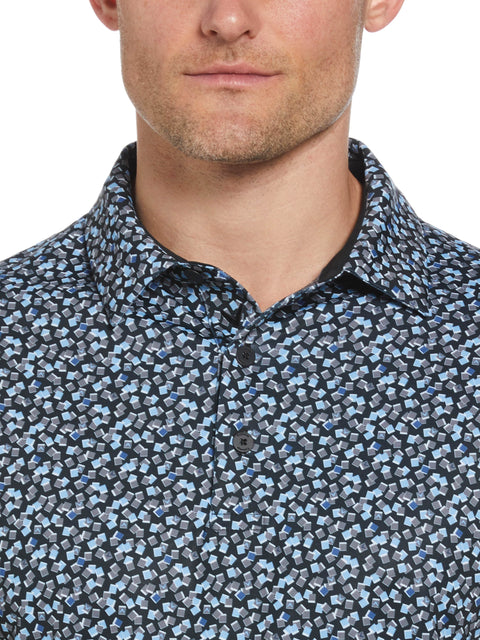 Polaroid Confetti Print Golf Polo (Caviar) 