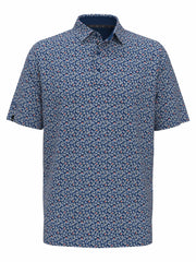 Polaroid Confetti Print Golf Polo (Galaxy Blue) 