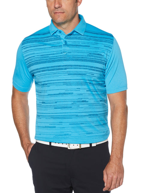 Mens Raglan textured Space Dry Print Polo-Polos-Callaway