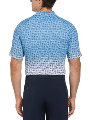 Retro Tech Ombre Print Golf Polo (Comet Sea Star) 