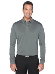 Mens Solid Long Sleeve Polo-Polos-Callaway