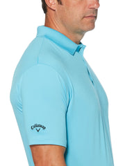 Mens Solid Stretch Polo (Blue Atoll) 