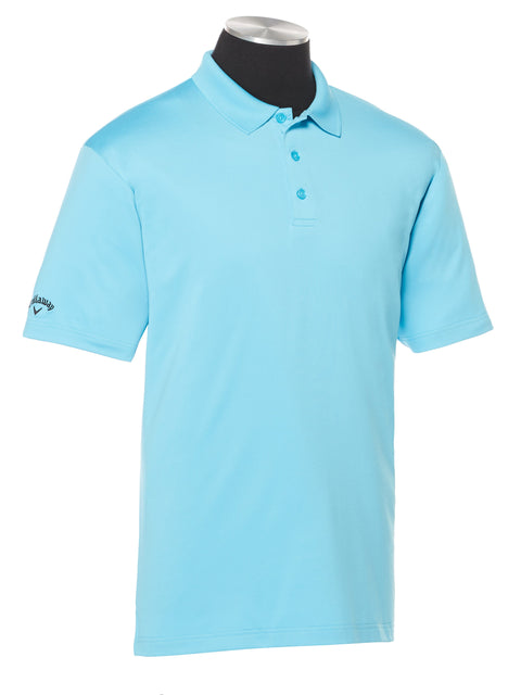 Mens Solid Stretch Polo (Blue Atoll) 