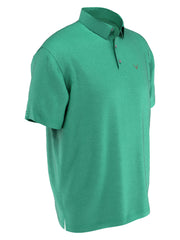 Solid Texture Golf Polo (Light Golf Green Hthr) 