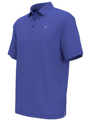 Solid Texture Golf Polo (Lt Santorini Blue Htr) 