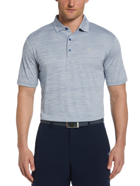 Solid Texture Golf Polo (Lt Bl Horizo Htr) 