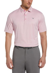 Solid Texture Golf Polo (Lt Pink Sunset Hthr) 