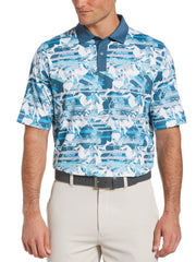 Mens Structured Floral Print Golf Polo-Polos-Callaway