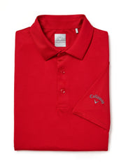 Men's Swing Tech Solid Golf Polo Shirt (Tango Red) 