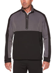 Mens Swing Tech 1/4 Zip Color Block Golf Windshirt Jackets