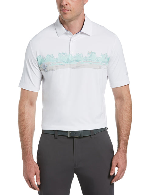 Mens Swing Tech™ Engineered Chest Print Polo-Polos-Callaway