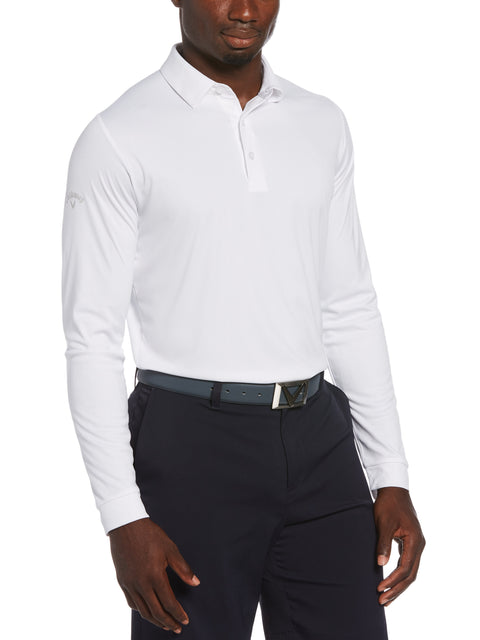 Mens Swing Tech Essential Long Sleeve Golf Polo Callaway Apparel