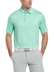 Mens Swing Tech Printed Gingham Polo-Polos-Callaway