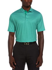 Mens Swing Tech Printed Gingham Polo-Polos-Callaway