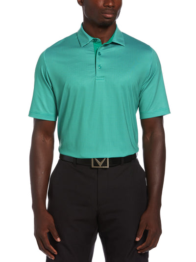 Mens Swing Tech Printed Gingham Polo-Polos-Callaway