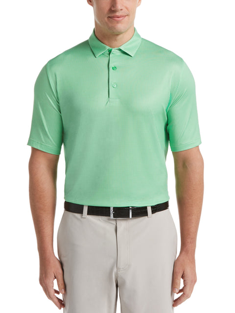 Mens Swing Tech Printed Gingham Polo-Polos-Callaway