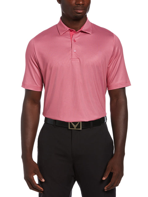 Mens Swing Tech Printed Gingham Polo-Polos-Callaway