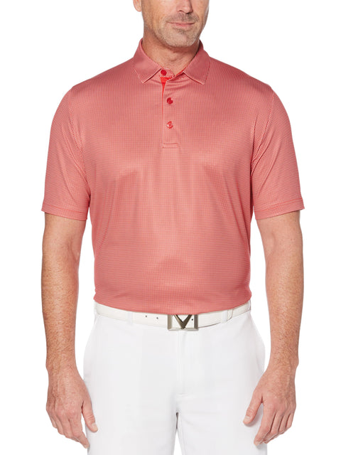 Mens Swing Tech™ Printed Gingham Polo-Polos-Callaway