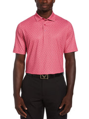 Mens Swing Tech Stitched Chevron Geo Print Golf Polo-Polos-Callaway