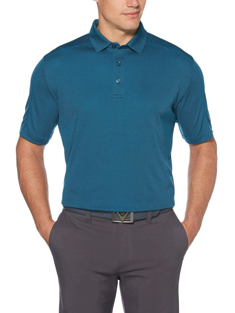 Mens Swing Tech Two Color Jacquard Polo Polos