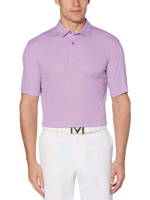 Mens Swing Tech Two Color Jacquard Polo Polos