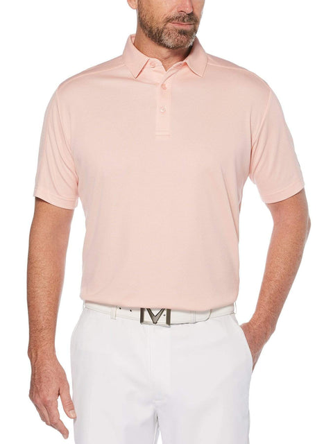 Mens Swing Tech Two Color Jacquard Polo Polos