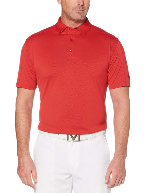 Mens Swing Tech Two Color Jacquard Polo Polos