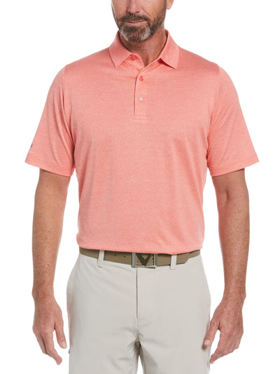 Mens Ventilated Heather Jacquard Golf Polo-Polos-Callaway